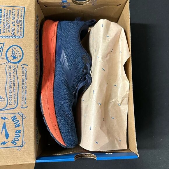 Brooks Revel 5 Training Shoes Sneakers Titan Peacoat Flame 8 - Picture 1 of 7